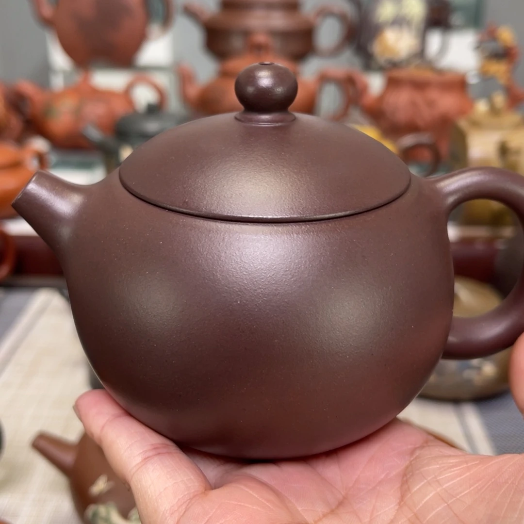 张***人茶壶紫砂高货放漏