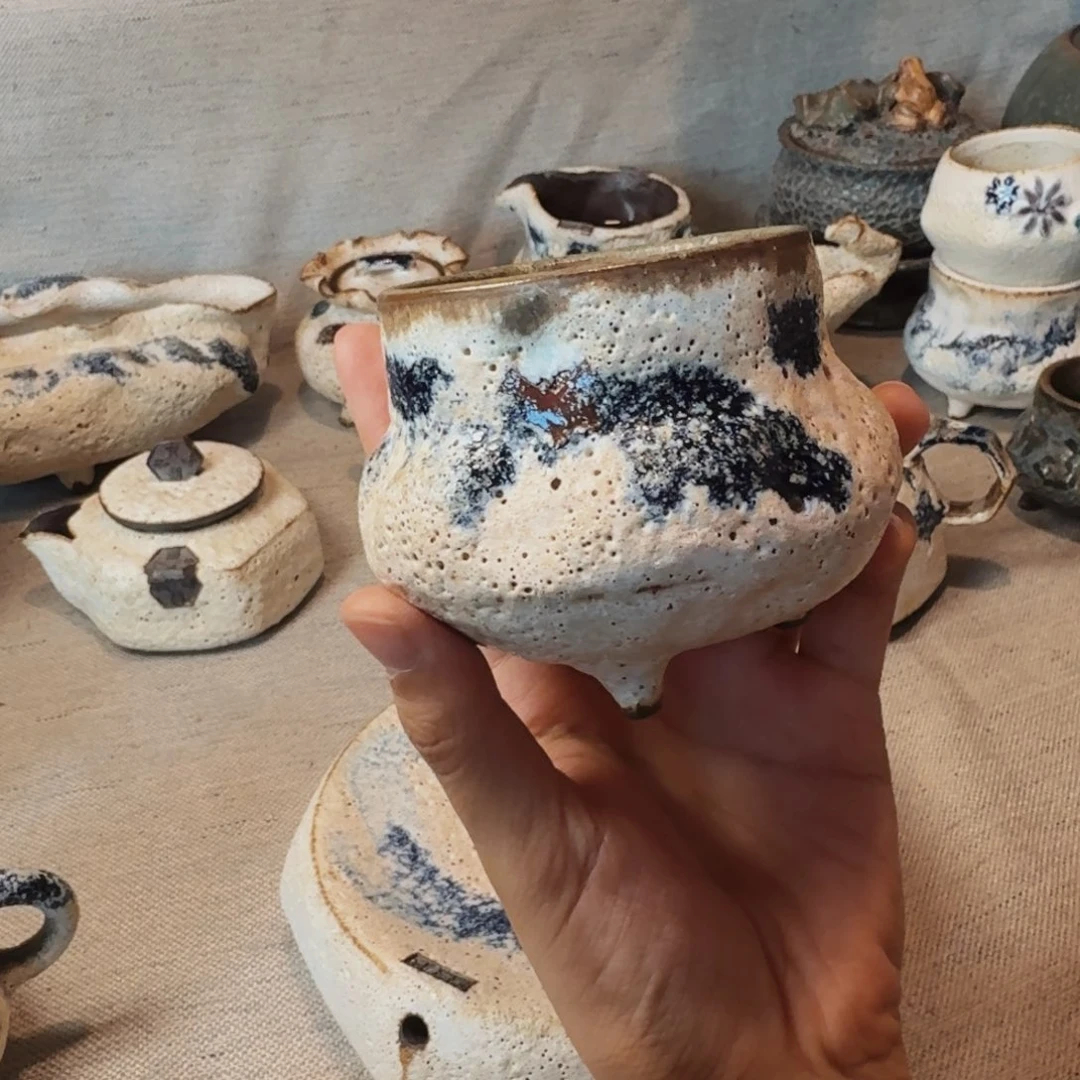 粉引我主人杯一只带窑宝