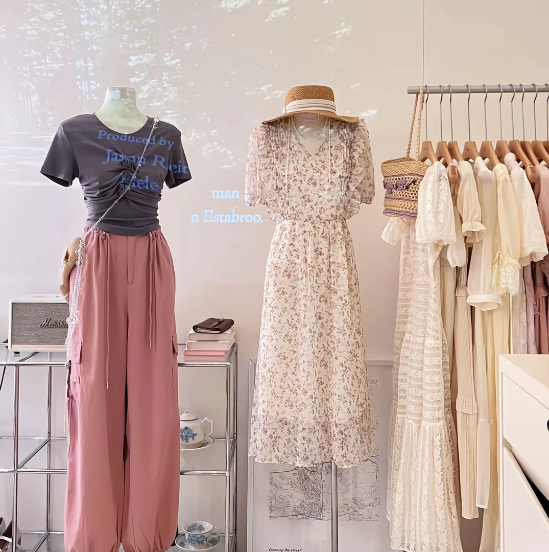 法式碎花连衣裙雪纺收腰显瘦气质长裙夏季优雅女装