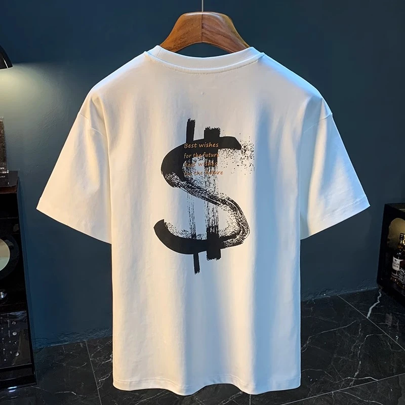 LEIGHZ/雷茨短袖T恤男士夏季潮流印花休闲半截袖衣服舒适透气上衣