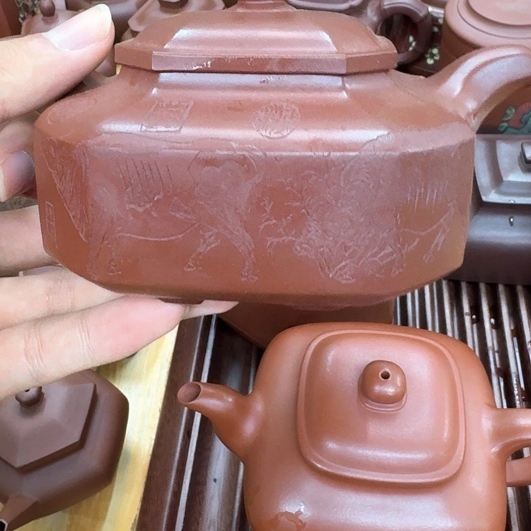 紫砂茶壶紫砂壶矮八方430cc