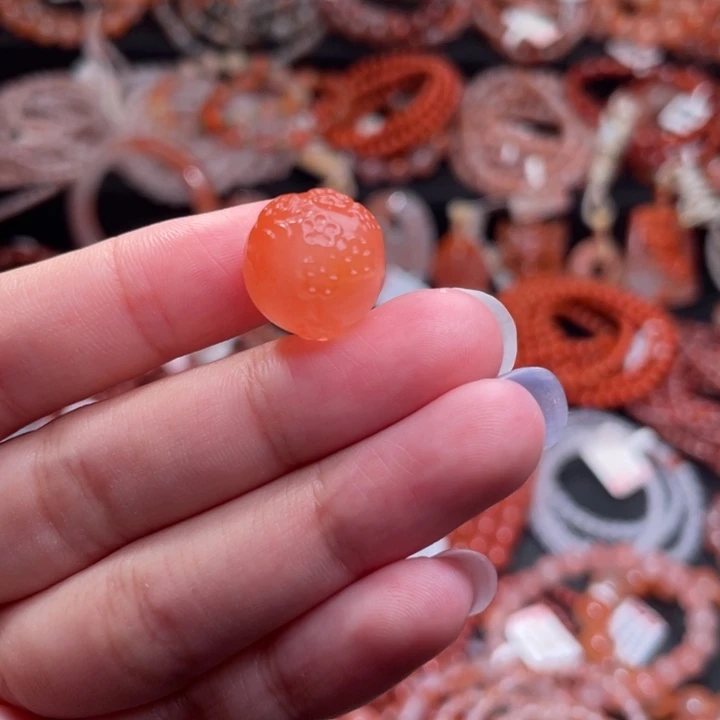 南红玛瑙未镶嵌配饰梅花鹿珠1815