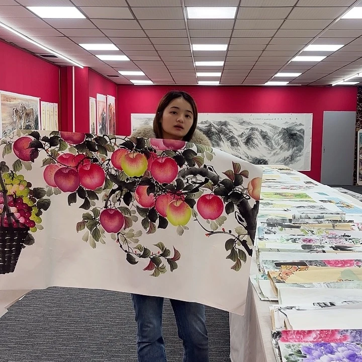 国画小六尺葡萄图画