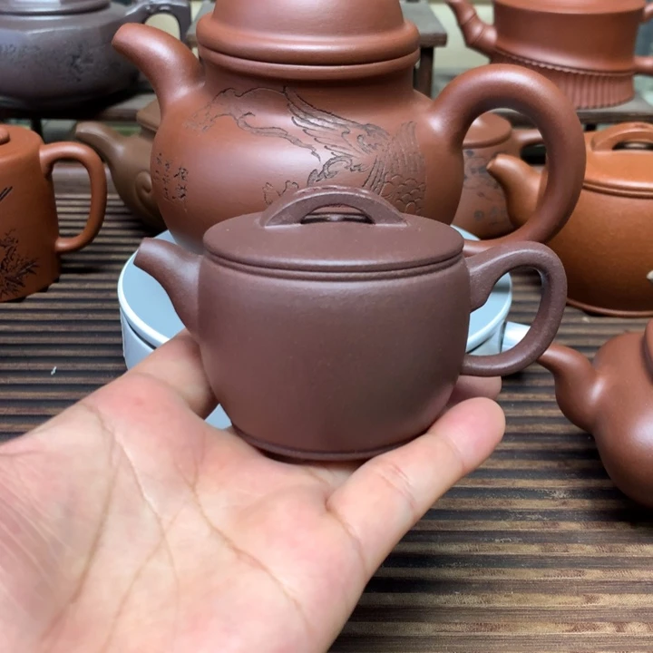 紫砂茶壶原矿紫泥容量60毫升汉瓦壶