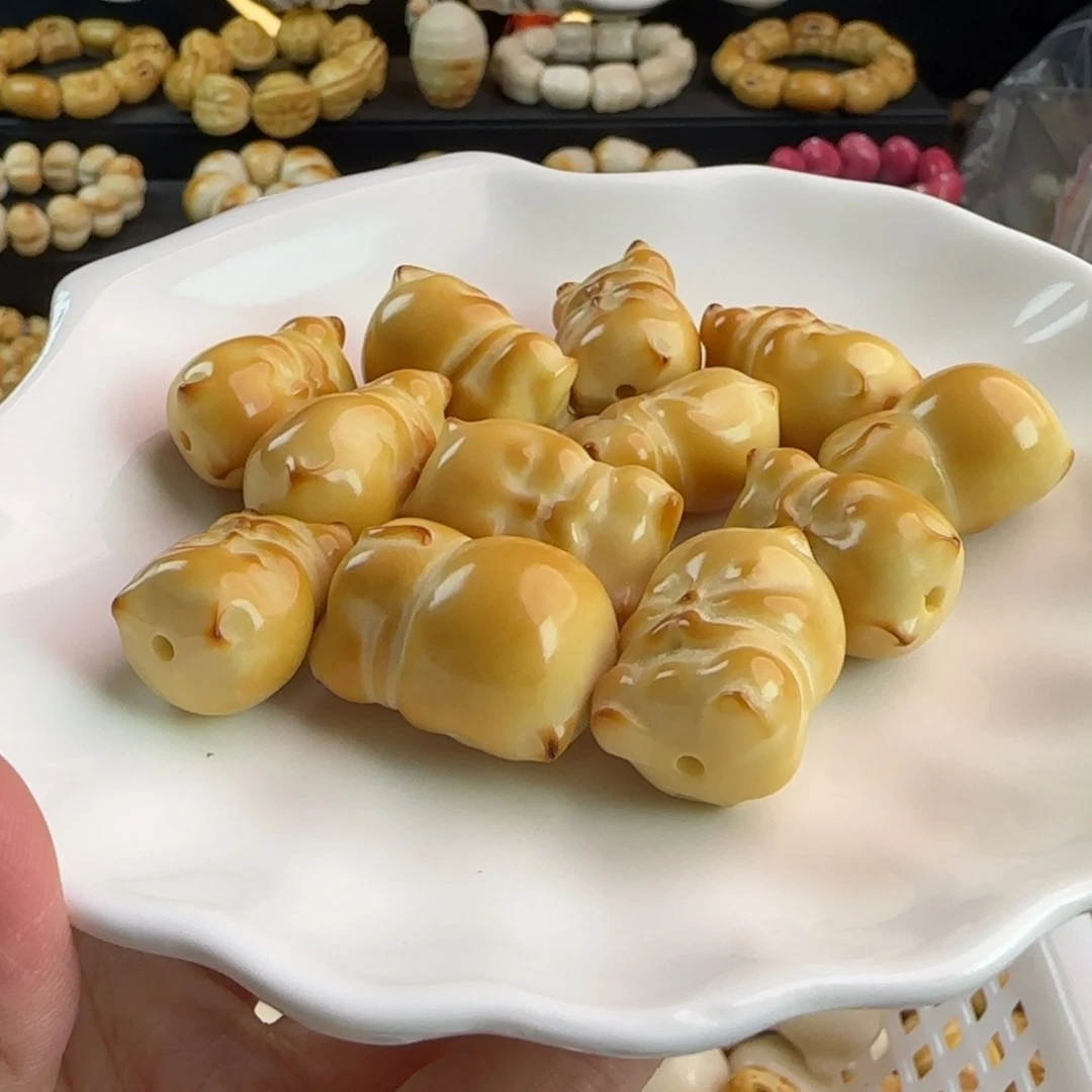 手串菩提根/象牙果微瑕牙果炭烤不语猫3颗