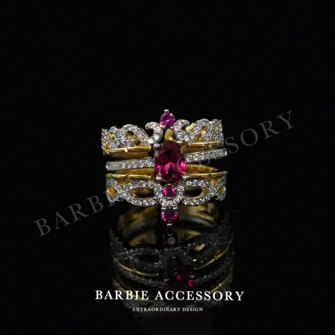 铜合金合成锆石戒指 【星殿宫戒】时尚轻奢设计款高级绝美百搭戒指