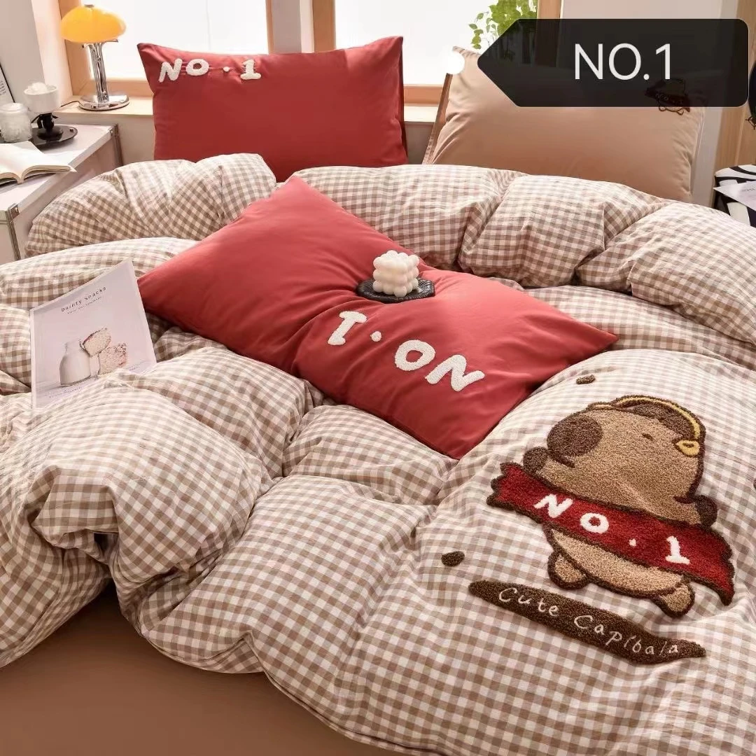 2025新款-卡皮系列-纯棉全棉水洗棉毛巾绒刺绣套件