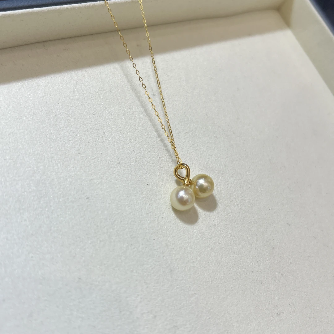 【罗伊伊推荐】海水珍珠羽皇金樱桃吊坠 7-8mm 18K金