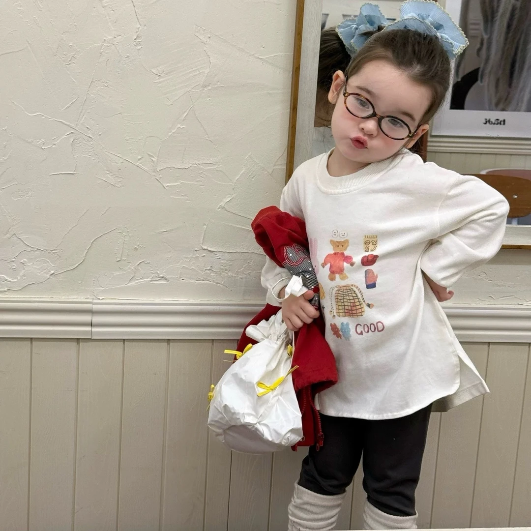 074 小只麻 小熊印花T恤 1701 LUOLA品牌童装