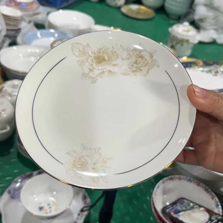 瓷片秒金六寸浅碟十个微瑕