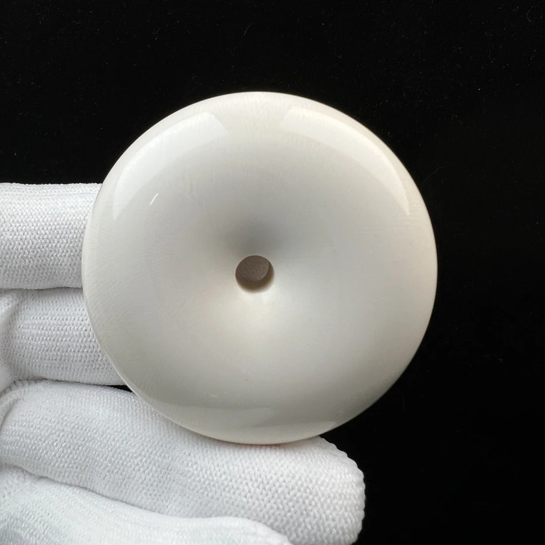 E1066天然猛犸牙 平安扣 扣子54x19mm69克支持鉴定 假一罚四