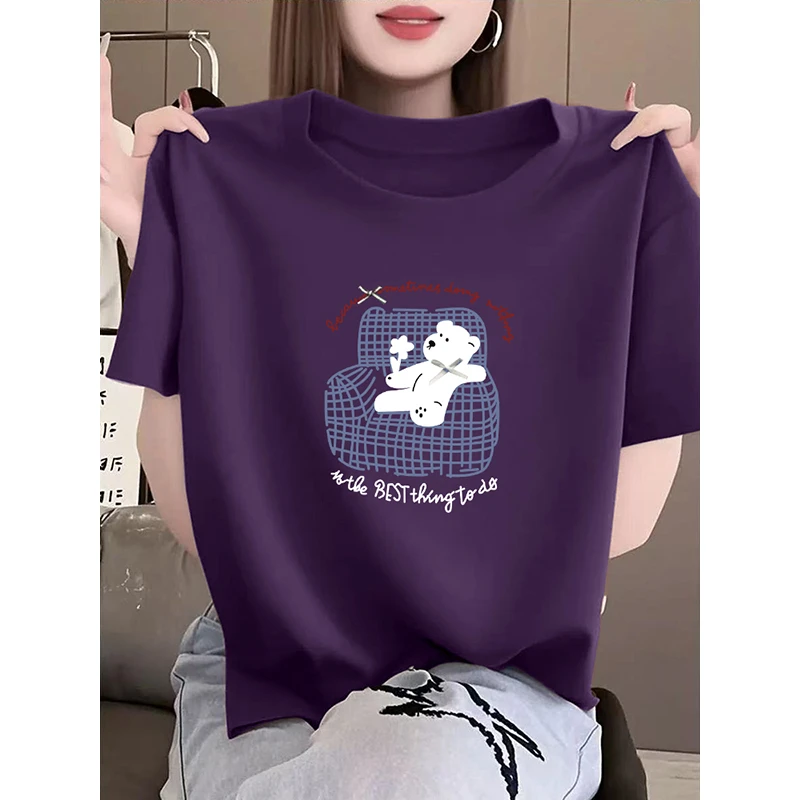 2025新款正肩圆领短袖t恤女时尚百搭洋气减龄休闲上衣打底衫夏季