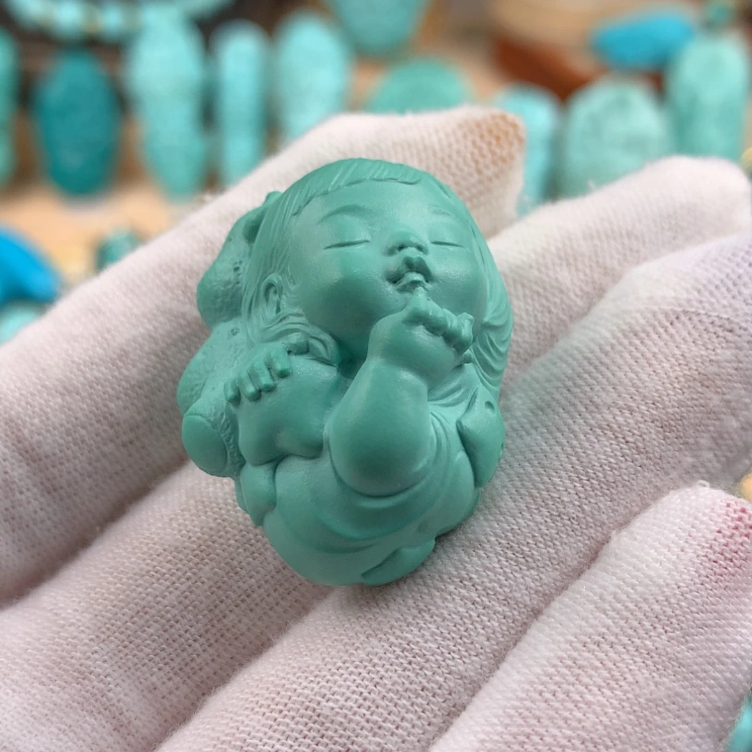 绿松石未镶嵌童趣