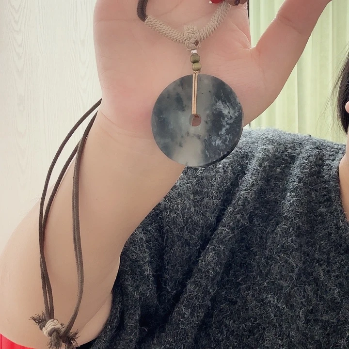 蛇纹石玉合金颈饰