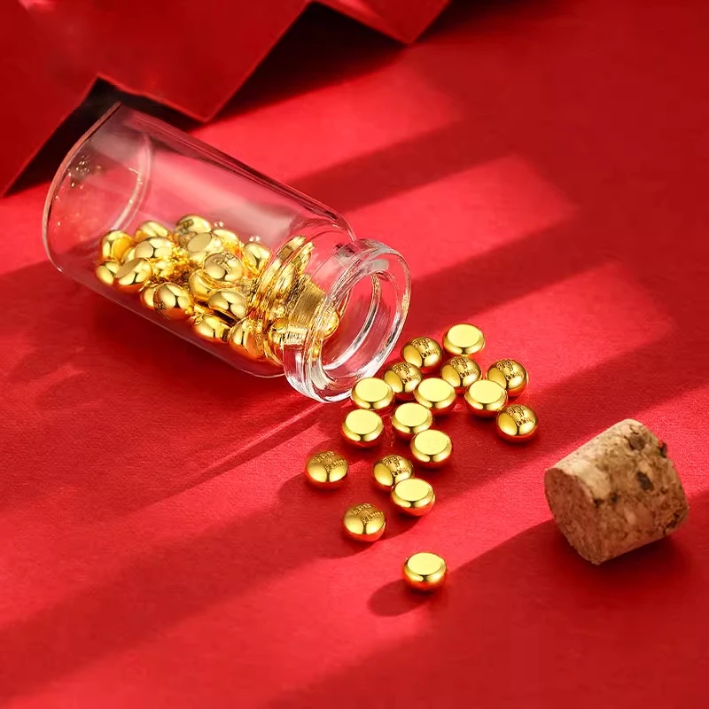 假一赔十 黄金1g小金豆足金999零钱攒金豆豆情人节送老婆女友礼物