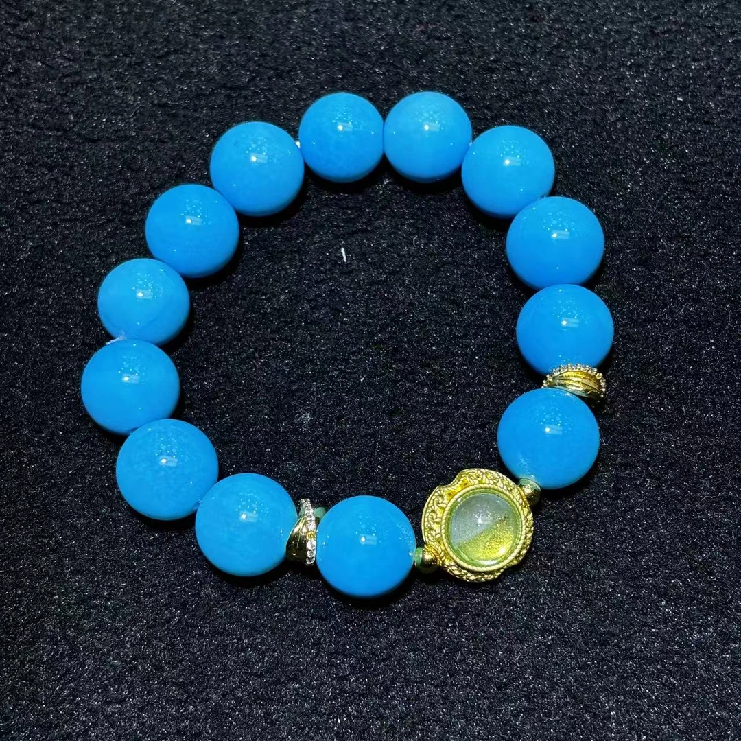 面面来财珠宝S7844卡14左右-皇家蓝龙焱玛瑙蓝手串