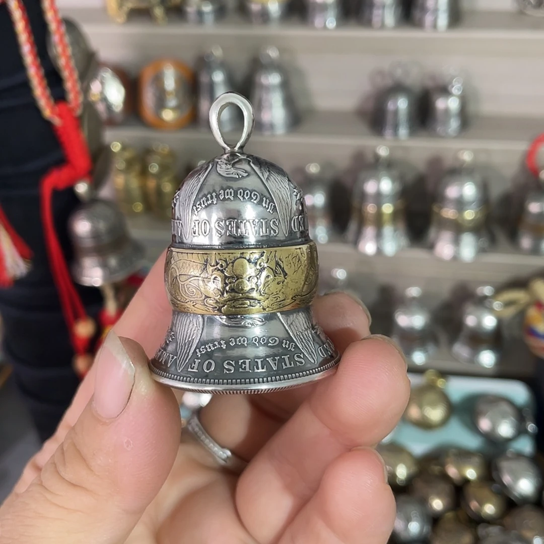 除***执摩根银币铃铛挂件包挂车挂