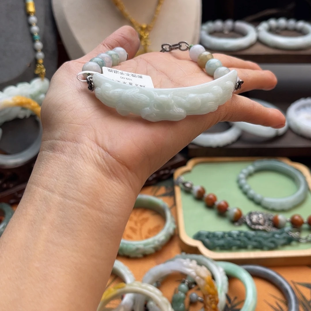 翡翠未镶嵌手链手链