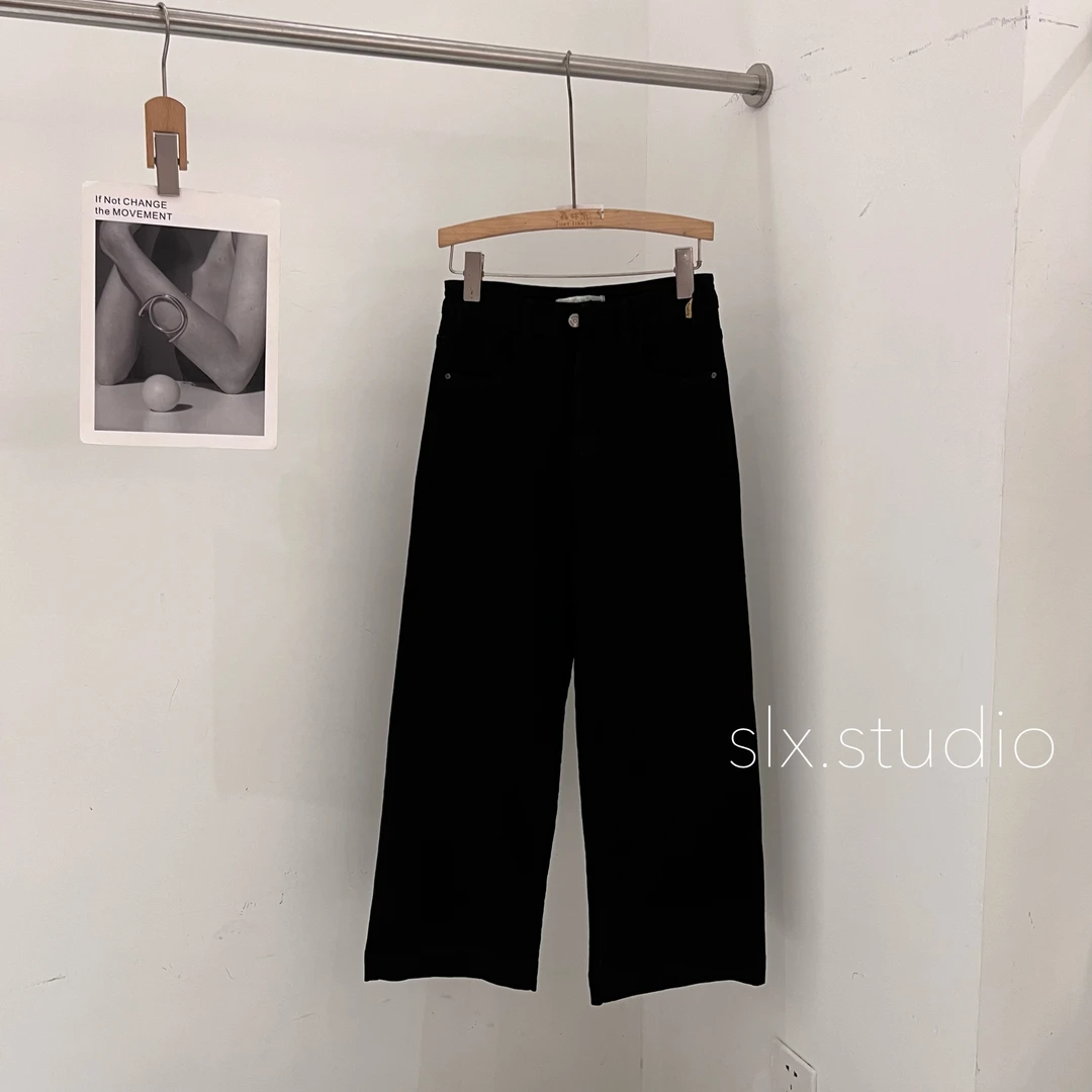 slx@ 10807-2 牛仔九分直筒裤
