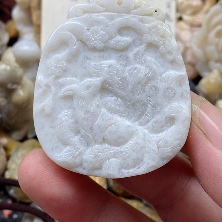 颈饰未镶嵌硅化珊瑚（珊瑚玉）