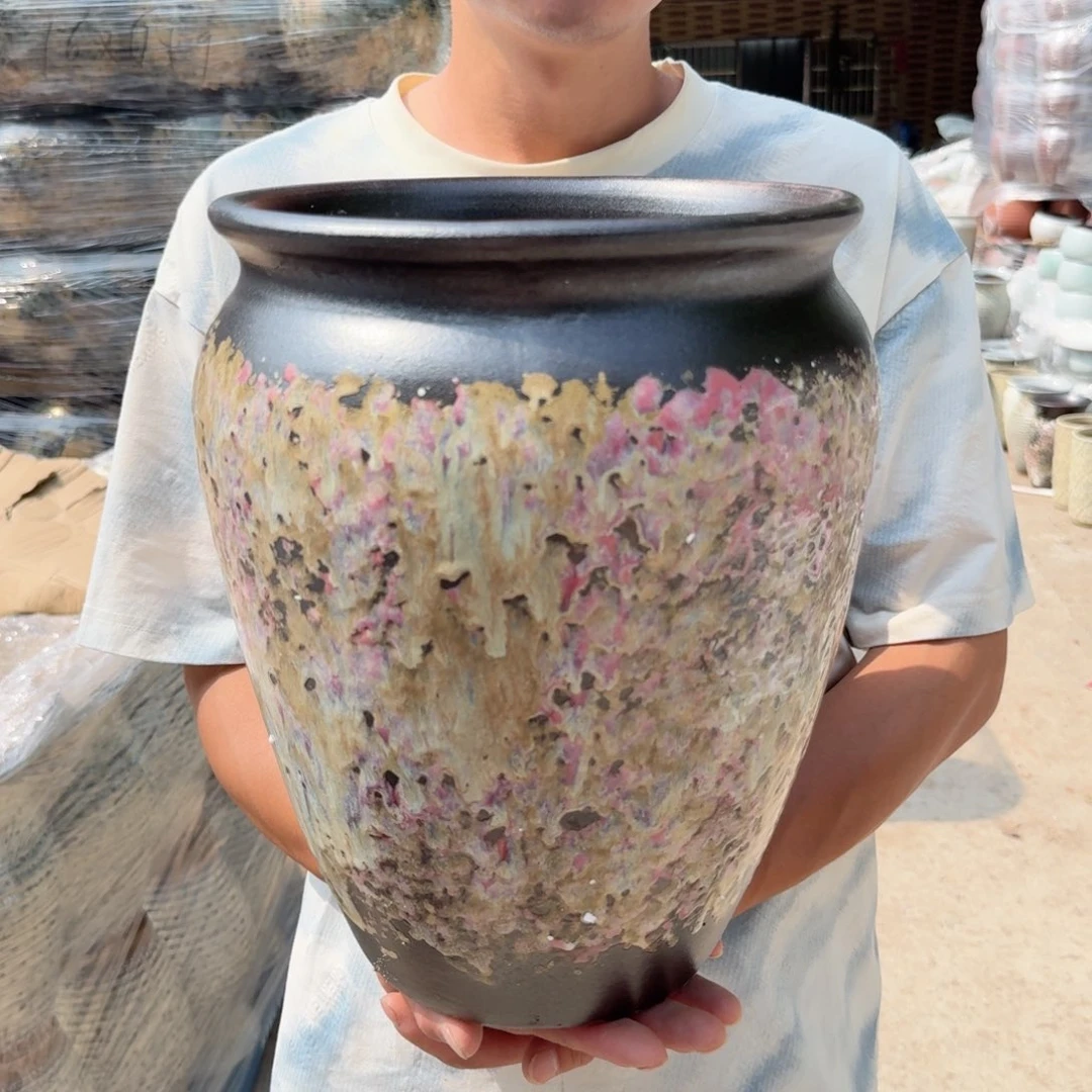 紫砂花盆口25高33（一个泼墨老庄韩