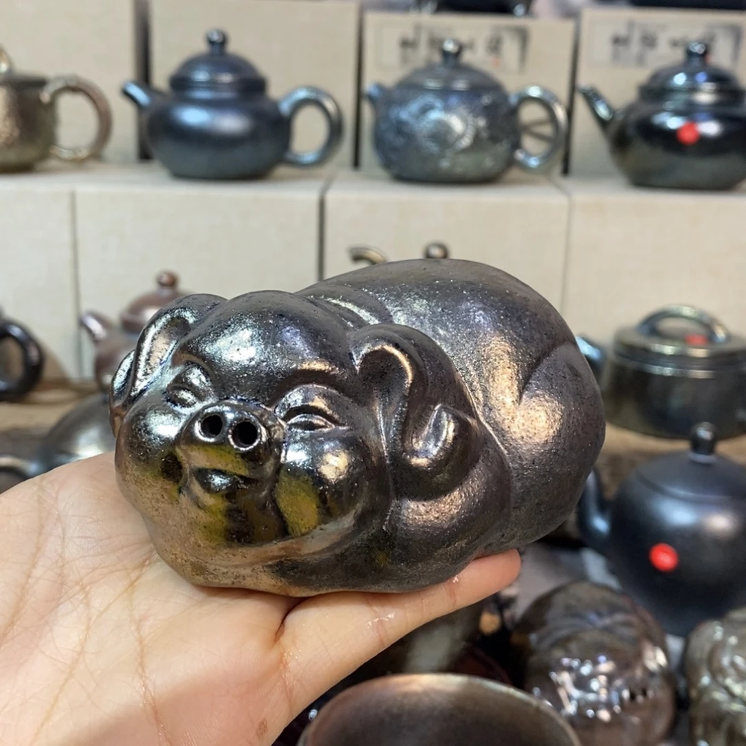 一***怪云南建水紫陶柴烧茶宠