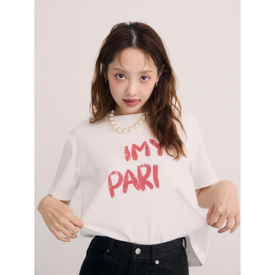 【MonTendre】夏季新款 E 时尚休闲纯棉百搭字母T恤潮流短袖上衣