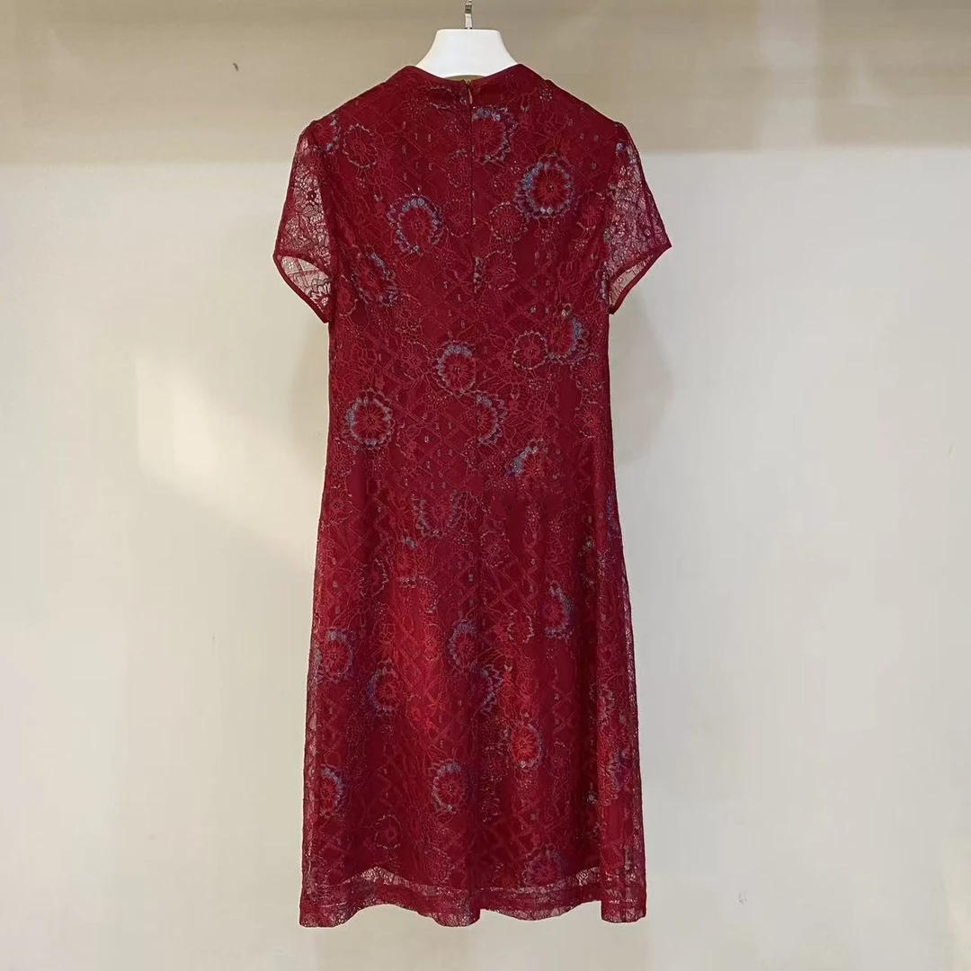 依帆专属-701气质时尚连衣裙蕾丝款夏季女装