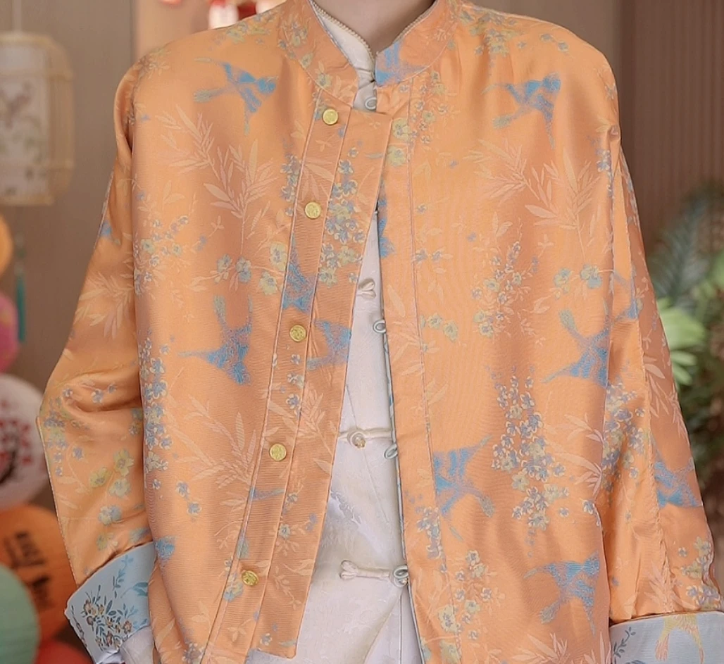 【喜鹊】新款双面双穿新中式外套立领显瘦女款上衣2025A5559——彤彤