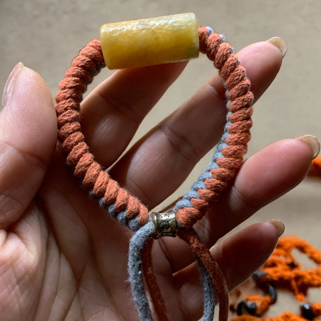 天然岫玉手工编织金刚结手绳简约男女同款手环