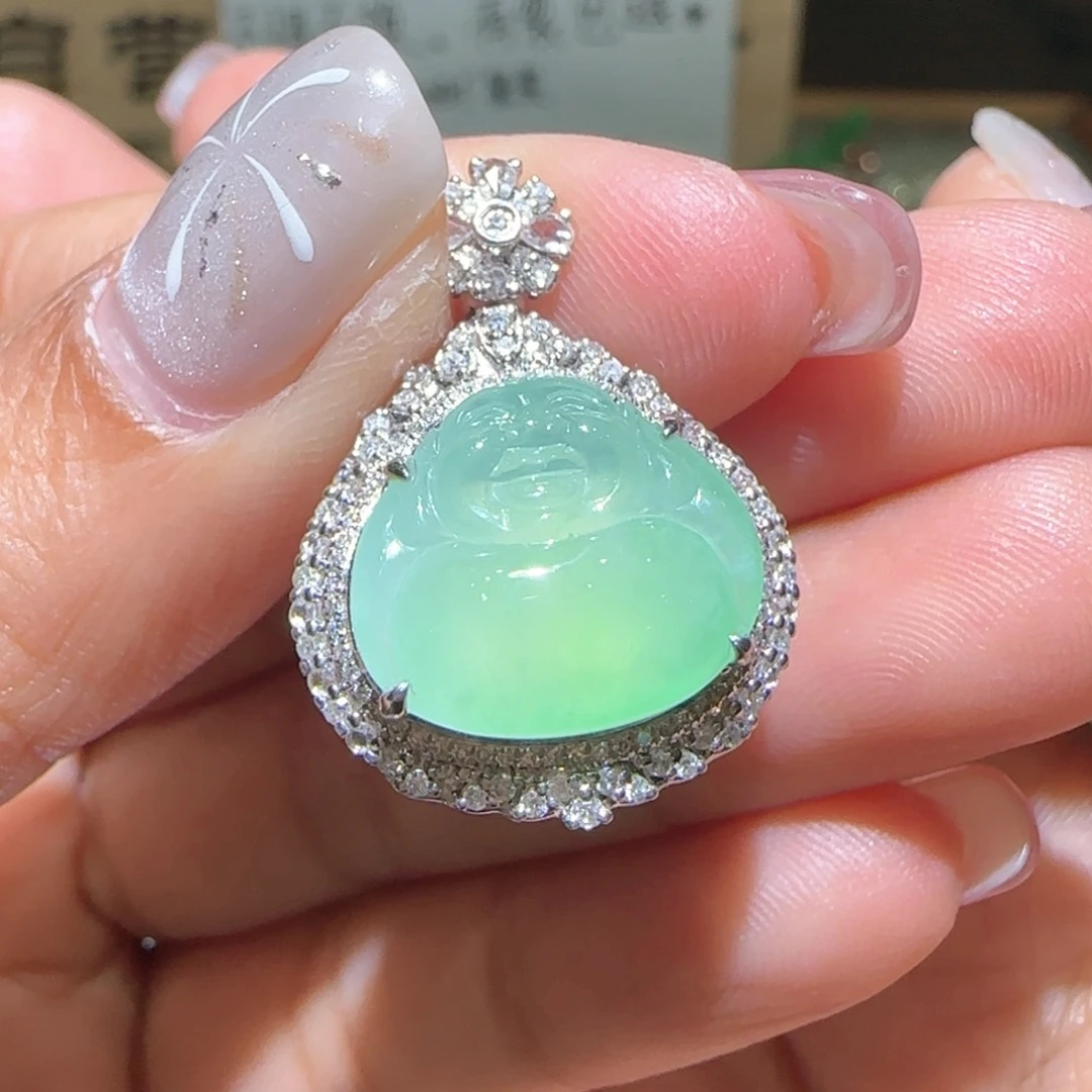 【闪购商品】翡翠颈饰18K金镶嵌缅甸