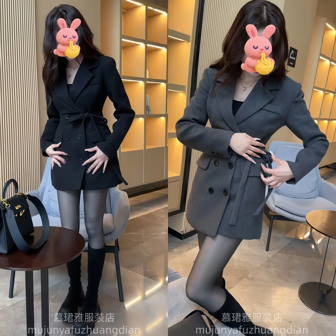 纯欲辣妹气质高级灰色外套女装2025秋冬新款时尚休闲修身显瘦上衣