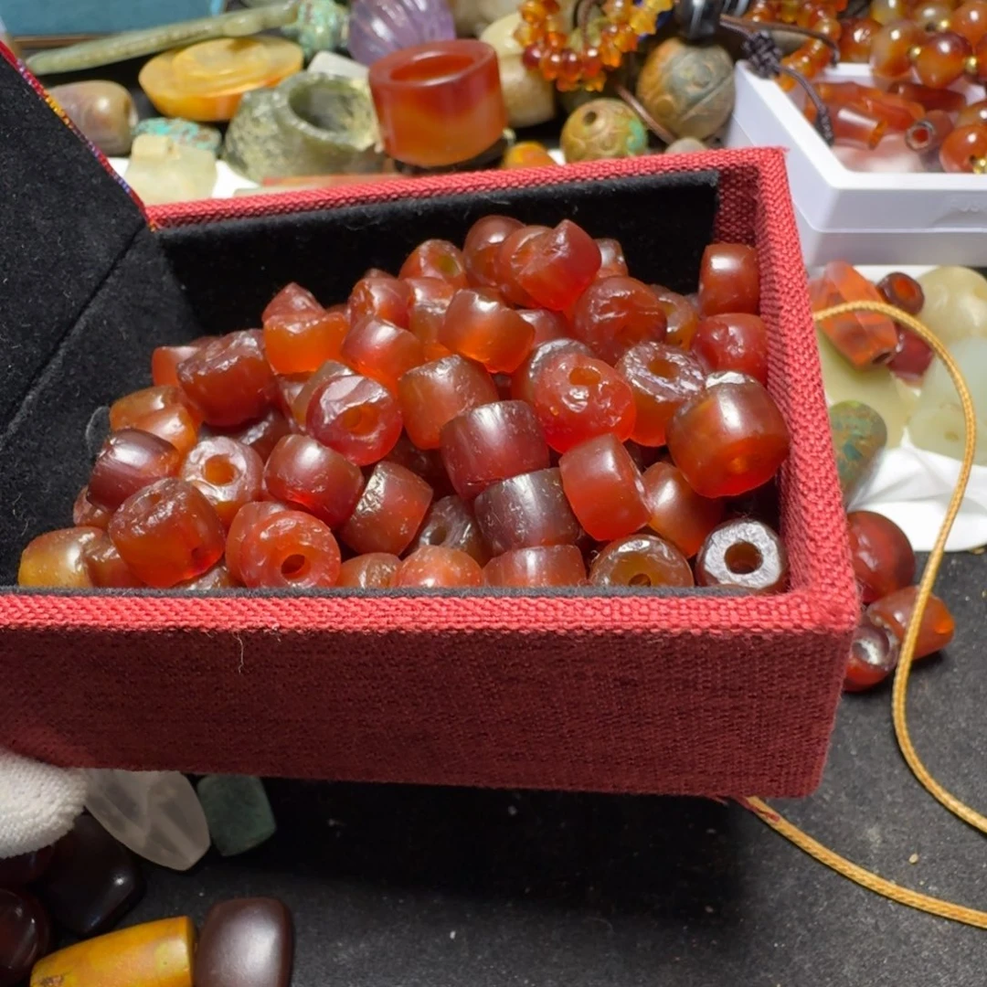 西***叔玛瑙/玉髓合金颈饰130颗