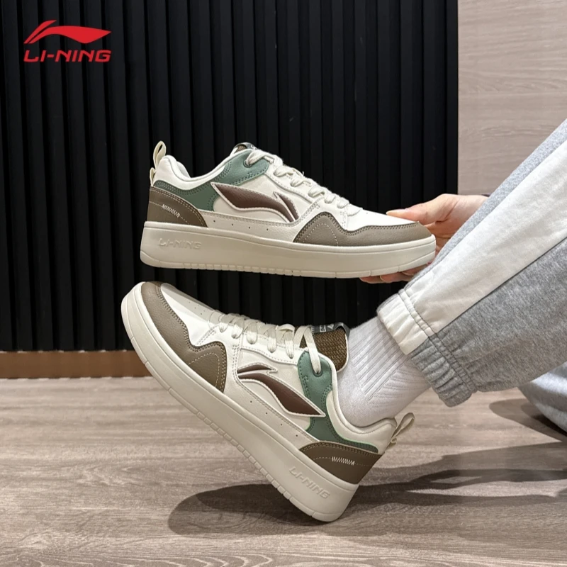 李宁行初2.0板鞋2025夏季新品时尚复古百搭板鞋透气轻便舒适鞋子