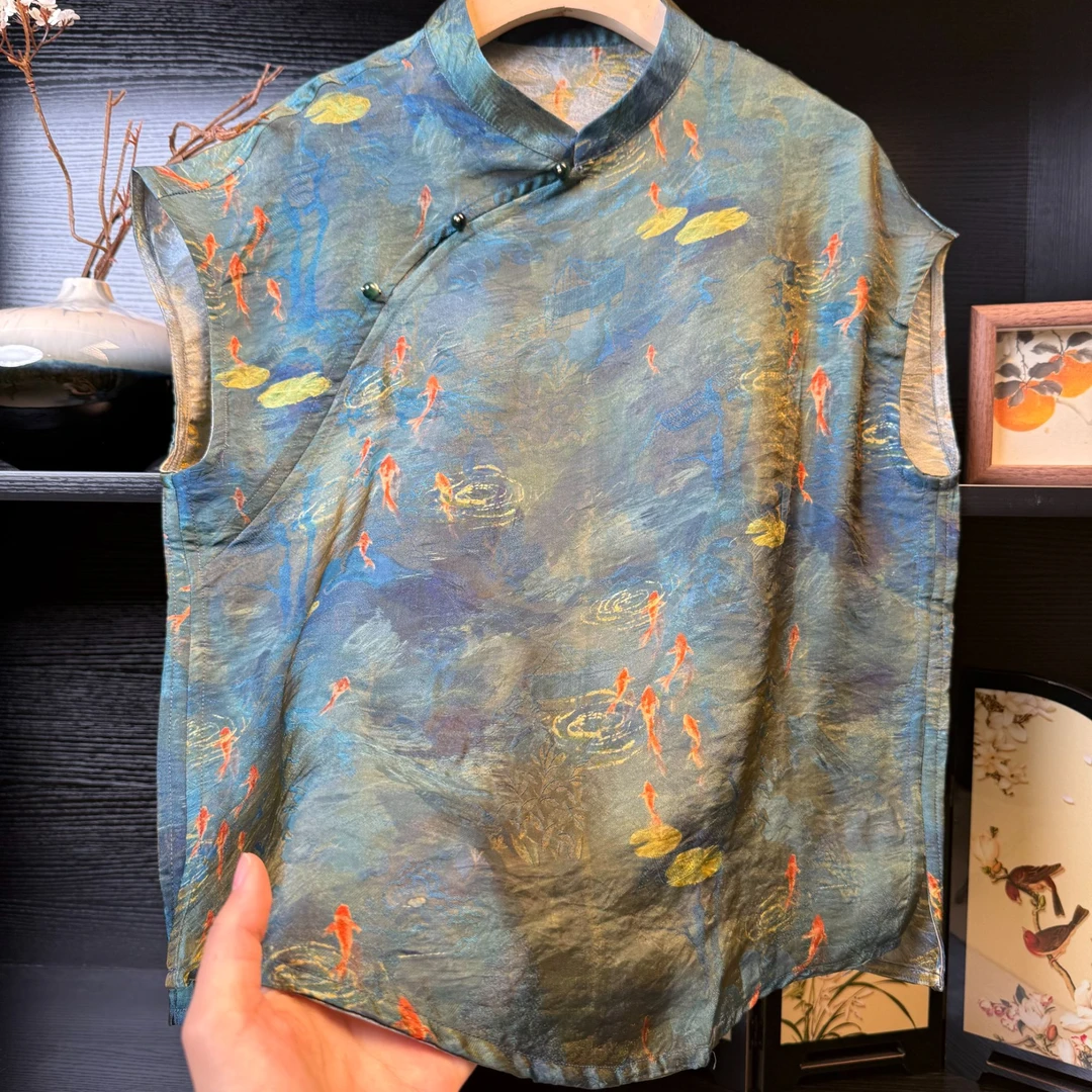 【荷塘月色】中式改良复古气质小衫2299