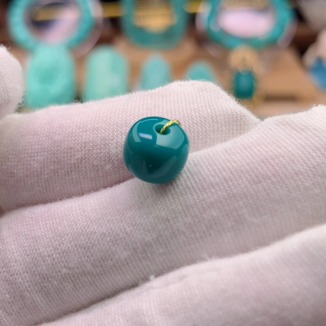 绿松石珠宝奇石未镶嵌大**装9.1✖️8mm