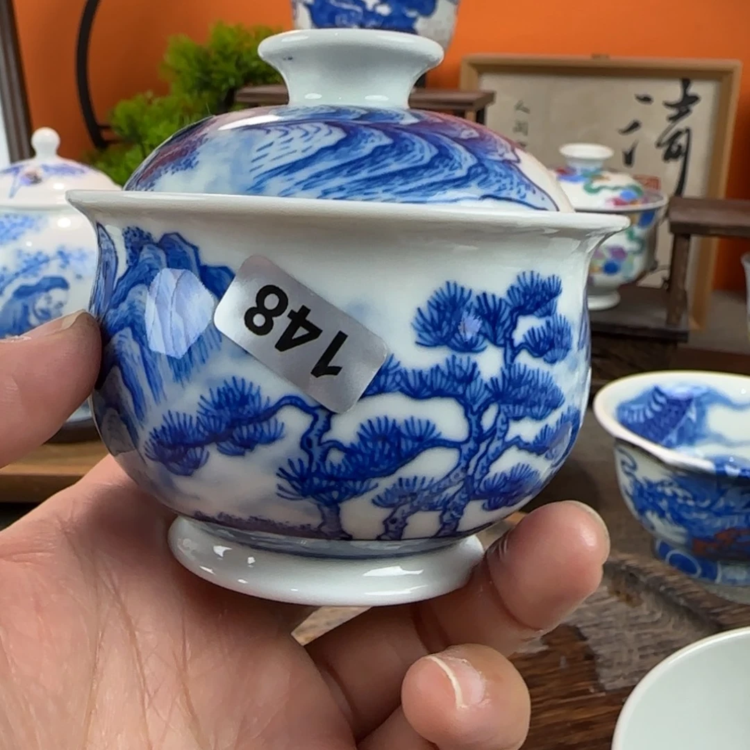 瓷片景德镇手绘青花茶器148