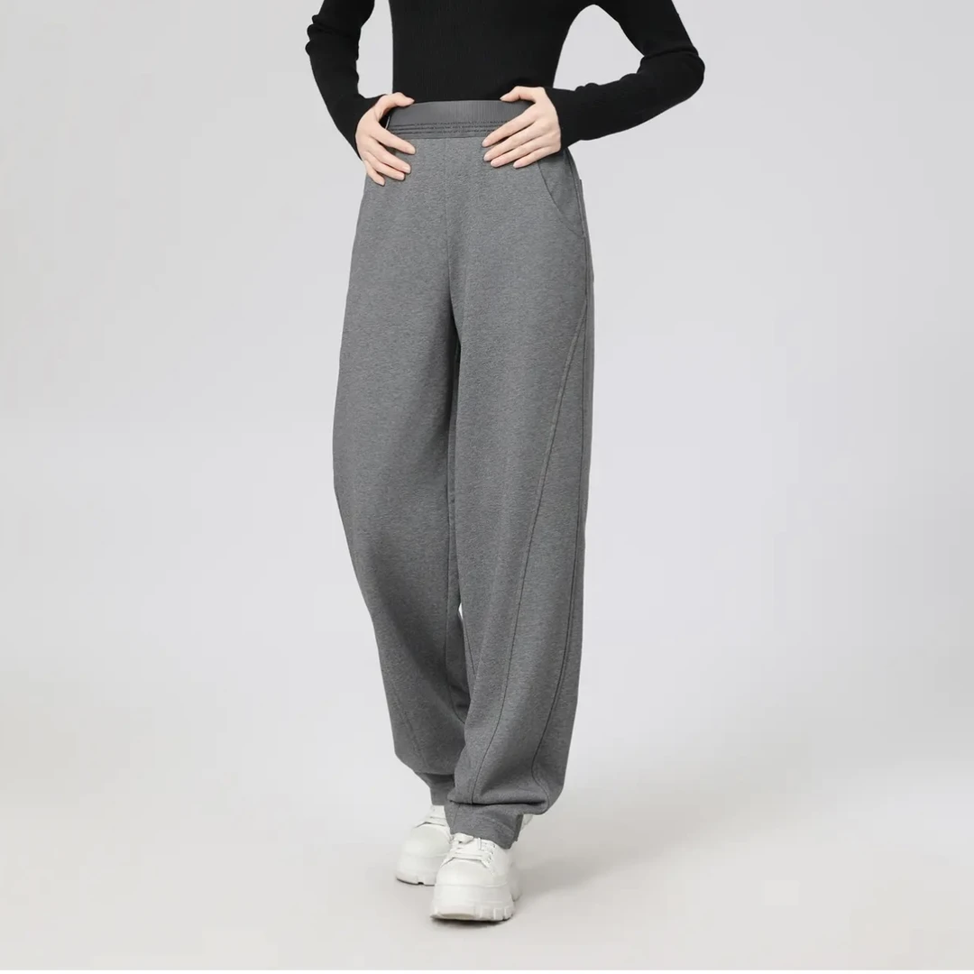 GIRDEAR/哥弟25年新款休闲裤时尚百搭松紧高腰宽松香蕉裤1100490