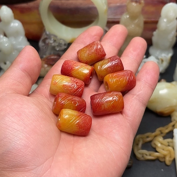 和田玉未镶嵌挂件老*