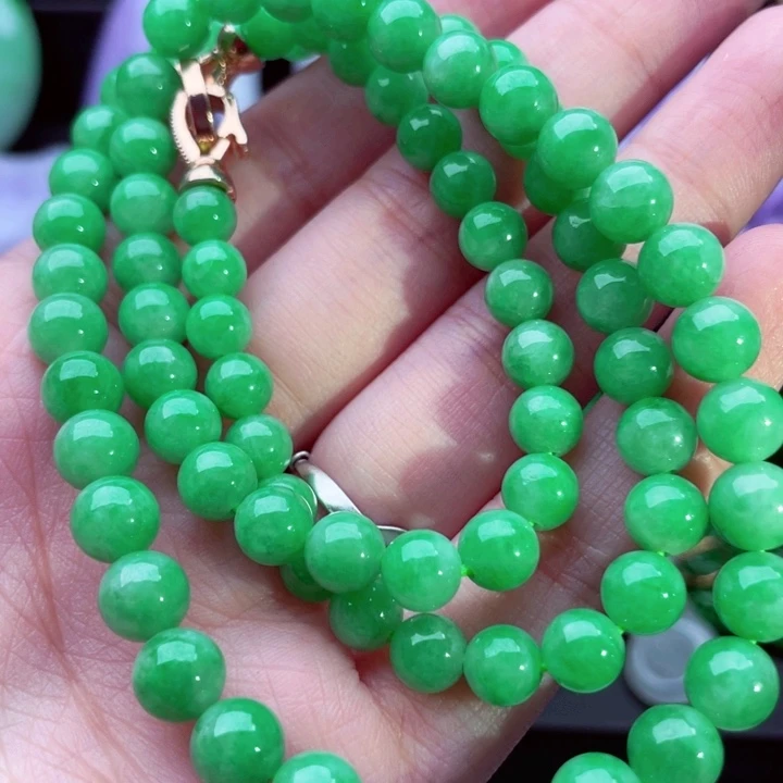 翡翠未镶嵌毛衣链
