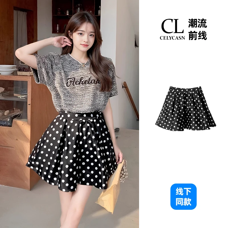 春6IB5262#夏季新款女士波点高级感摩登时尚气质小香风短秋