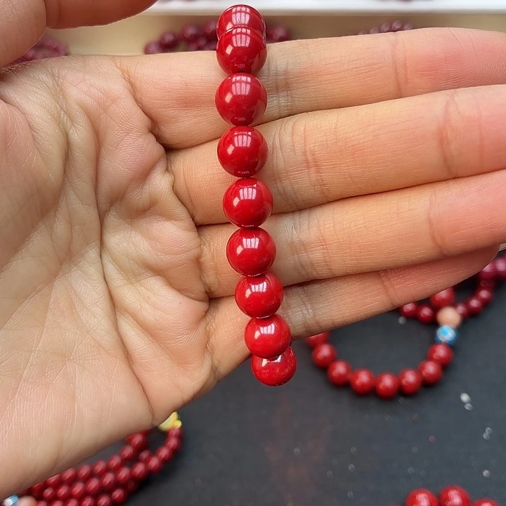 天然辰砂帝王砂10mm跑环款，猴