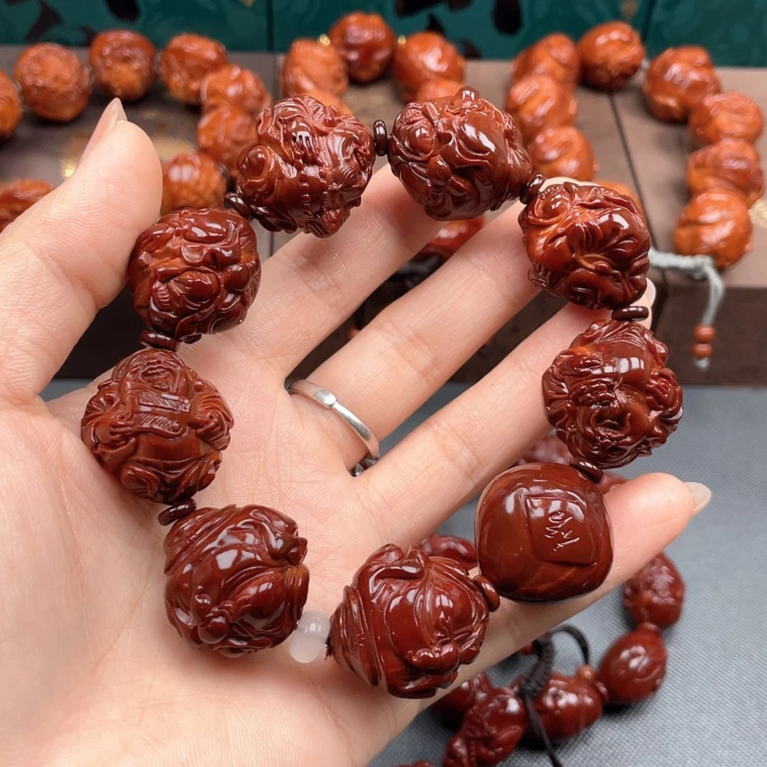 橄榄核手串符*鸿财神手串