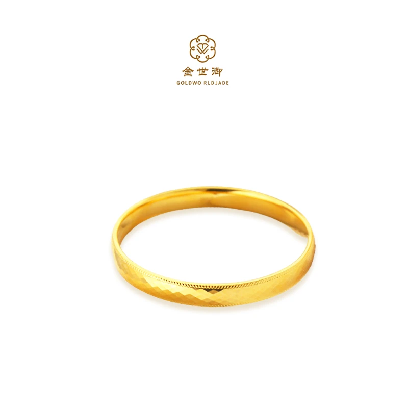 JINSHIYU/金世御 镀K金菱形格纹闭口手镯