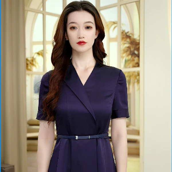 【岚岚专属】娜尔思气质时尚优雅显瘦女款夏季新款连衣裙NF09427R4