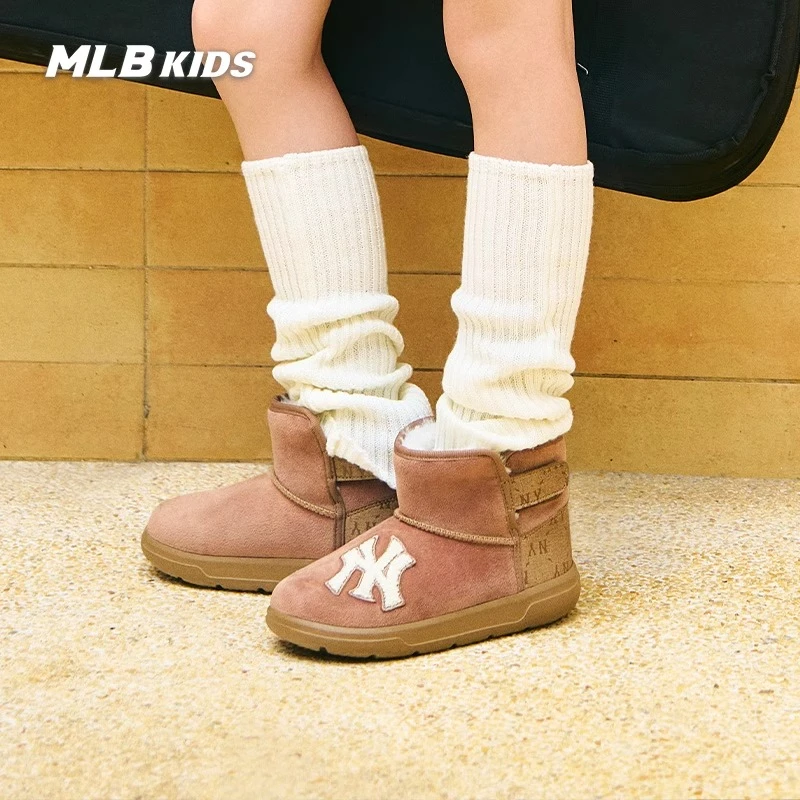 MLB【商场同款】儿童百搭时尚洋气潮流防寒棉靴25秋冬新款7AWBLM146