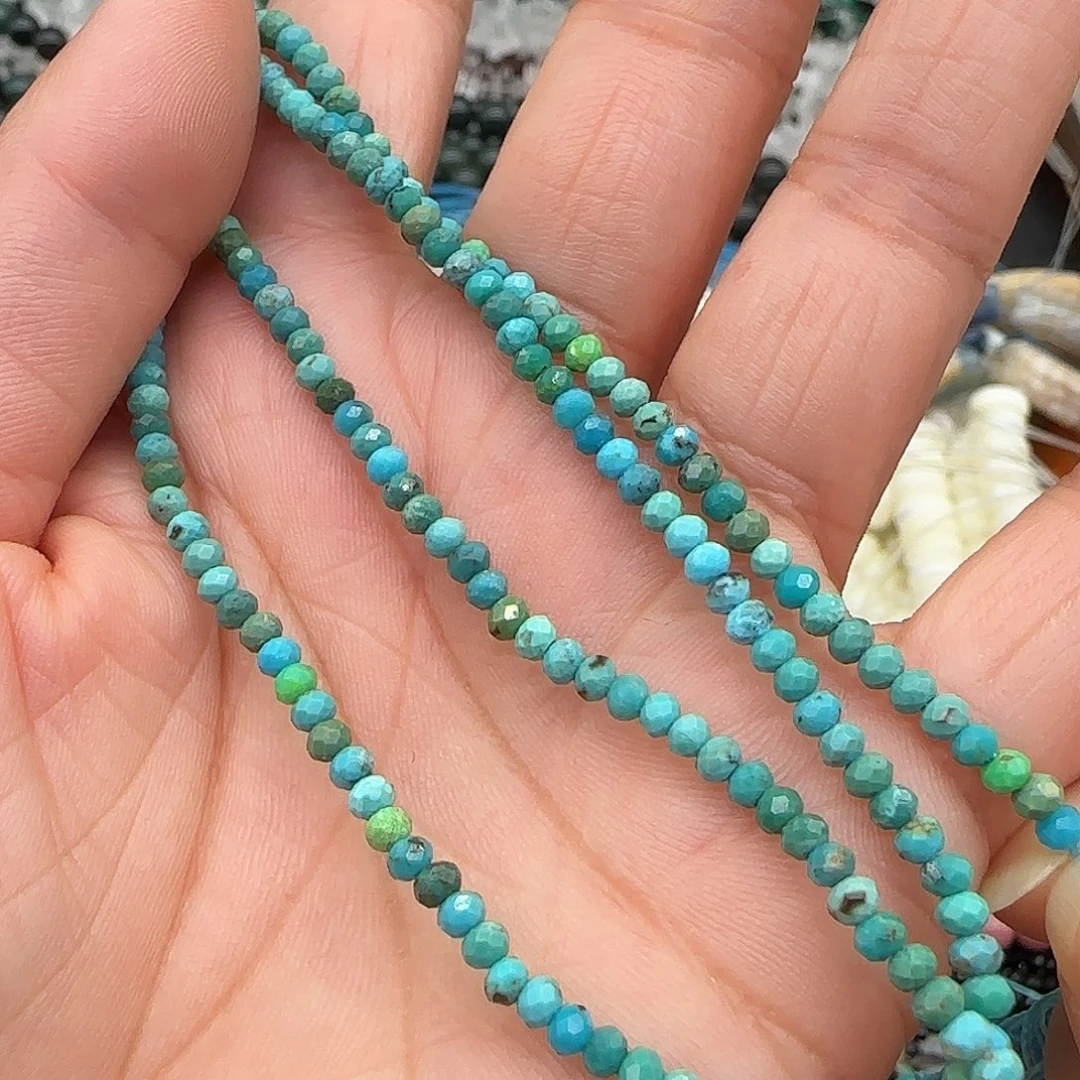 玛瑙/玉髓合金珠宝半成品2mm算盘切面一条