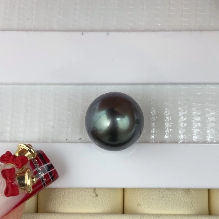 定制海水珍珠未镶嵌裸珠13-14mm大溪地一颗