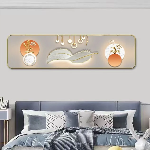 U018轻奢简约床头画卧室北欧装饰画现代卧室天鹅画主卧房间壁画