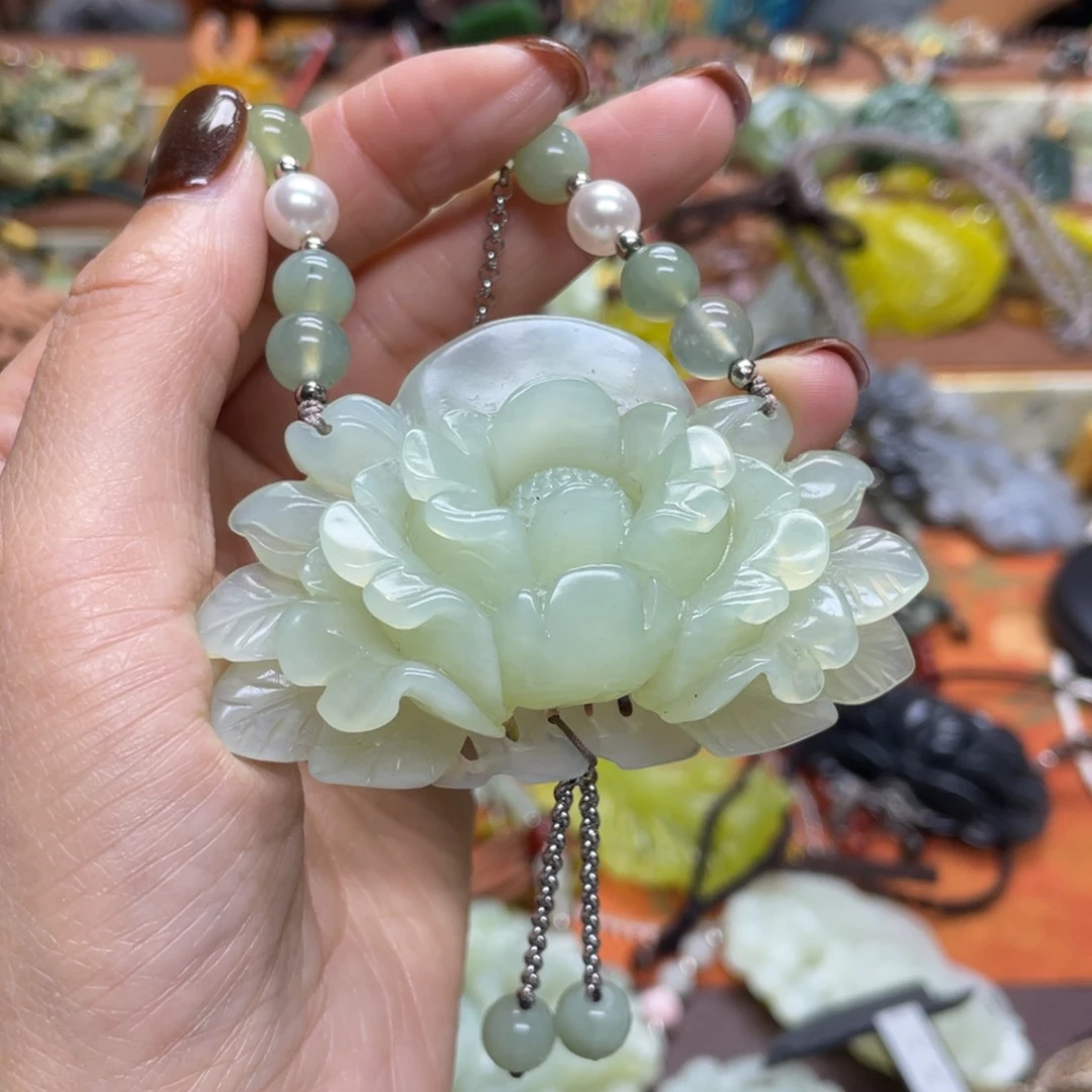 未镶嵌岫玉项链玉*蓉8888